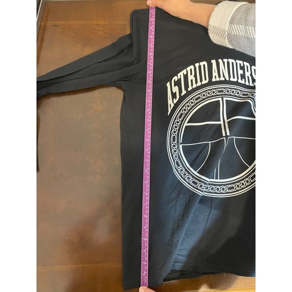 Astrid Andersen Basic Long Sleeve Shirt Black Unisex M New with Tags - Picture 8 of 10